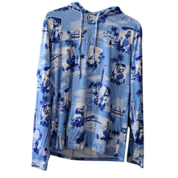 Polo Ralph Lauren Vintage Hawaiian Print Hoodie Medium Tropical Graphic - Picture 1 of 14